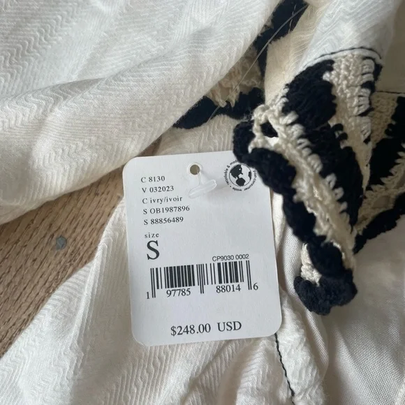 Free People Mirage Crochet Embroidered Boho Mini Dress | $248 Retail | Size S - Picture 5 of 6